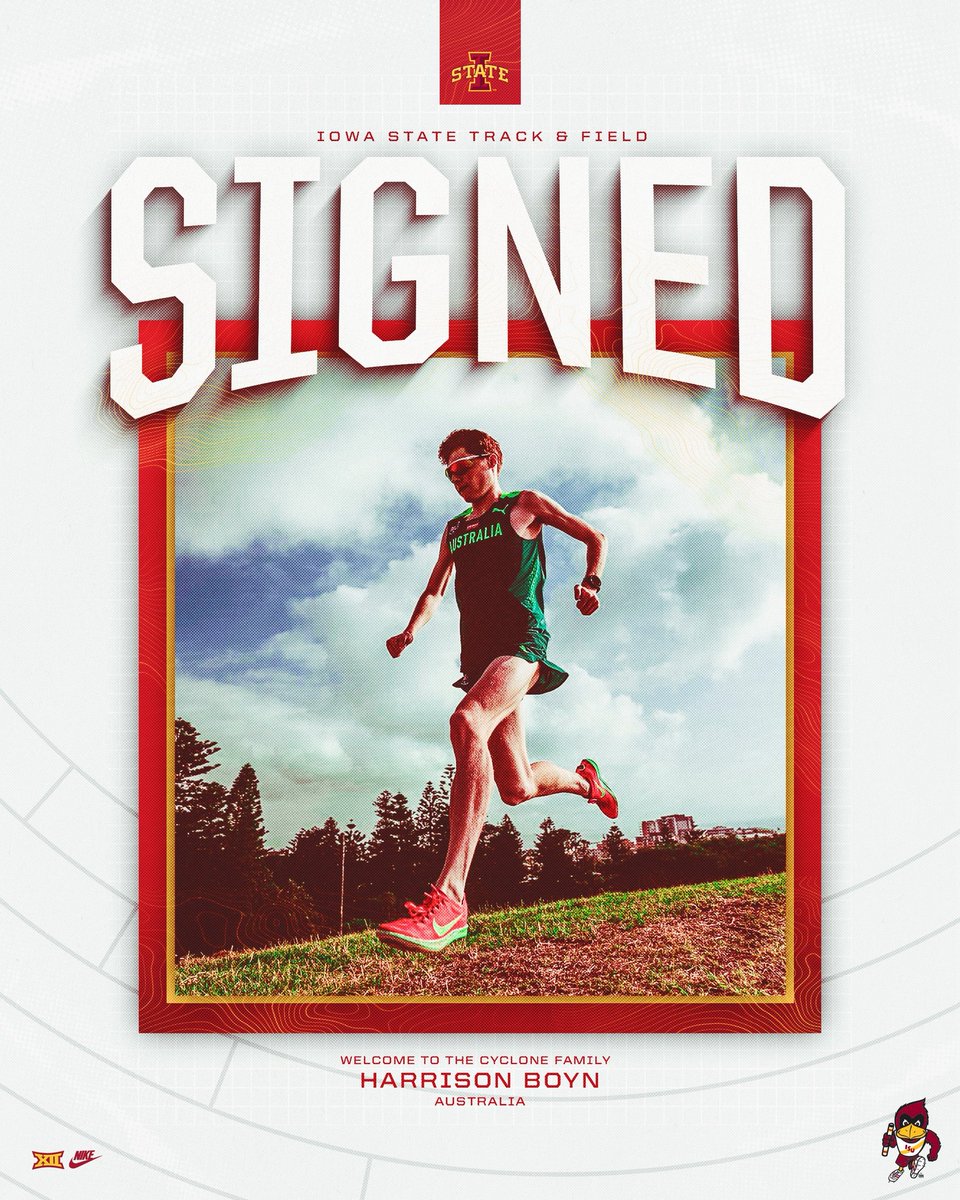 Harrison is officially a Cyclone. 

‣ Distance // Australia
‣ 23rd at U20 World XC Championships

#CycloneSZN