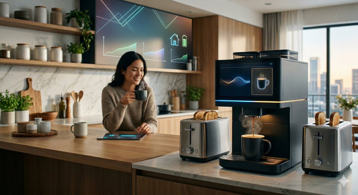 BalanX_Bio's tweet photo. Your toaster isn’t AGI. 

Your coffee should be.

Most appliances just take up space. Ours takes in data. 

Welcome to the era of the "Living Kitchen." https://t.co/Cl2tTCzNjZ