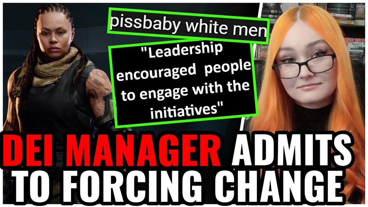 Activision's "DEI Manager" ADMITS To Forcing Change In NEW Interview With Ex-Kotaku Urinalist Who Called Gamers “Pissbaby White Men” 
youtu.be/rQa_MW9BOe8
