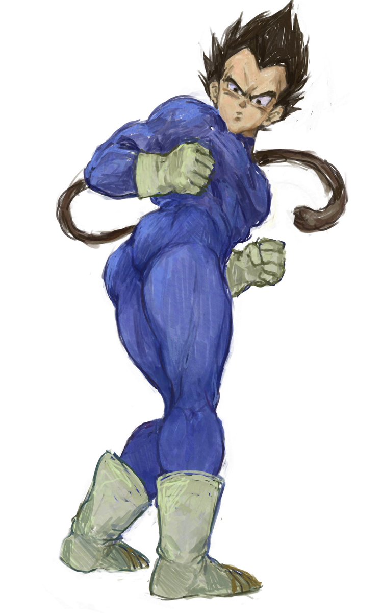 lenajammm's tweet image. Where are you looking clown?🤨 #art #sketch #vegeta #dbz #kakavege