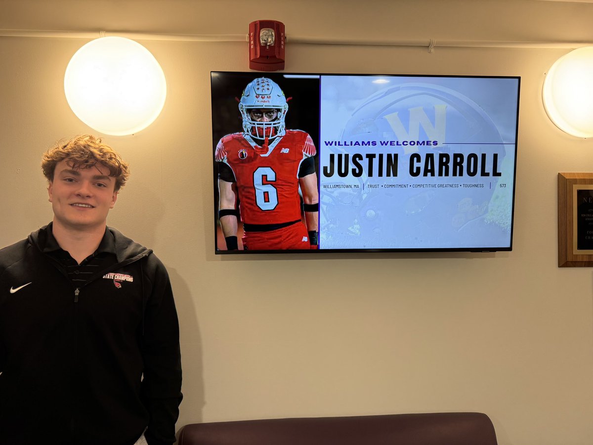 JustinC5066's tweet photo. Had a great visit to @WilliamsEphsFB Thanks @Coach_Miggs for having me. Looking forward to what comes next. https://t.co/5VtHdRKndq
