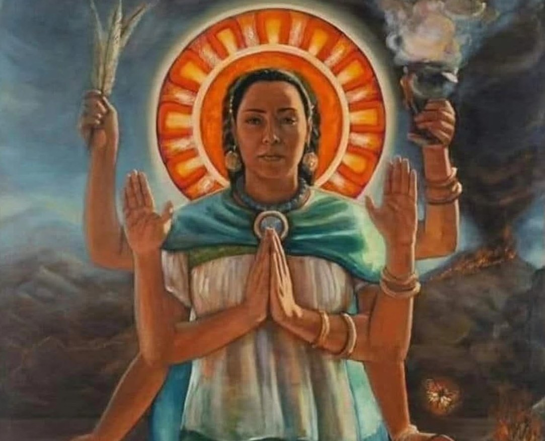 La diosa de los médicos, la medicina, las parteras y todos aquellos dedicados a la salud es #Temazcalteci, la abuela de los baños de vapor.
Fuente: "Historia general de las cosas de Nueva España" de Fray Bernardino de Sahagún