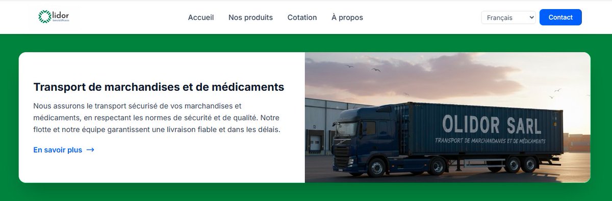TechCongoActu's tweet photo. Nouvelle plateforme pour https://t.co/zvZK1CqmMR, acteur majeur du transport &amp; commerce international dans notre région. 
Pour accompagner leur croissance,#TechRDC a conçu une solution Full-Stack sur mesure.
Découvrez l'interface :https://t.co/aBVft38Z2R

#Logistique #Innovation https://t.co/X0DMLBDkJ0