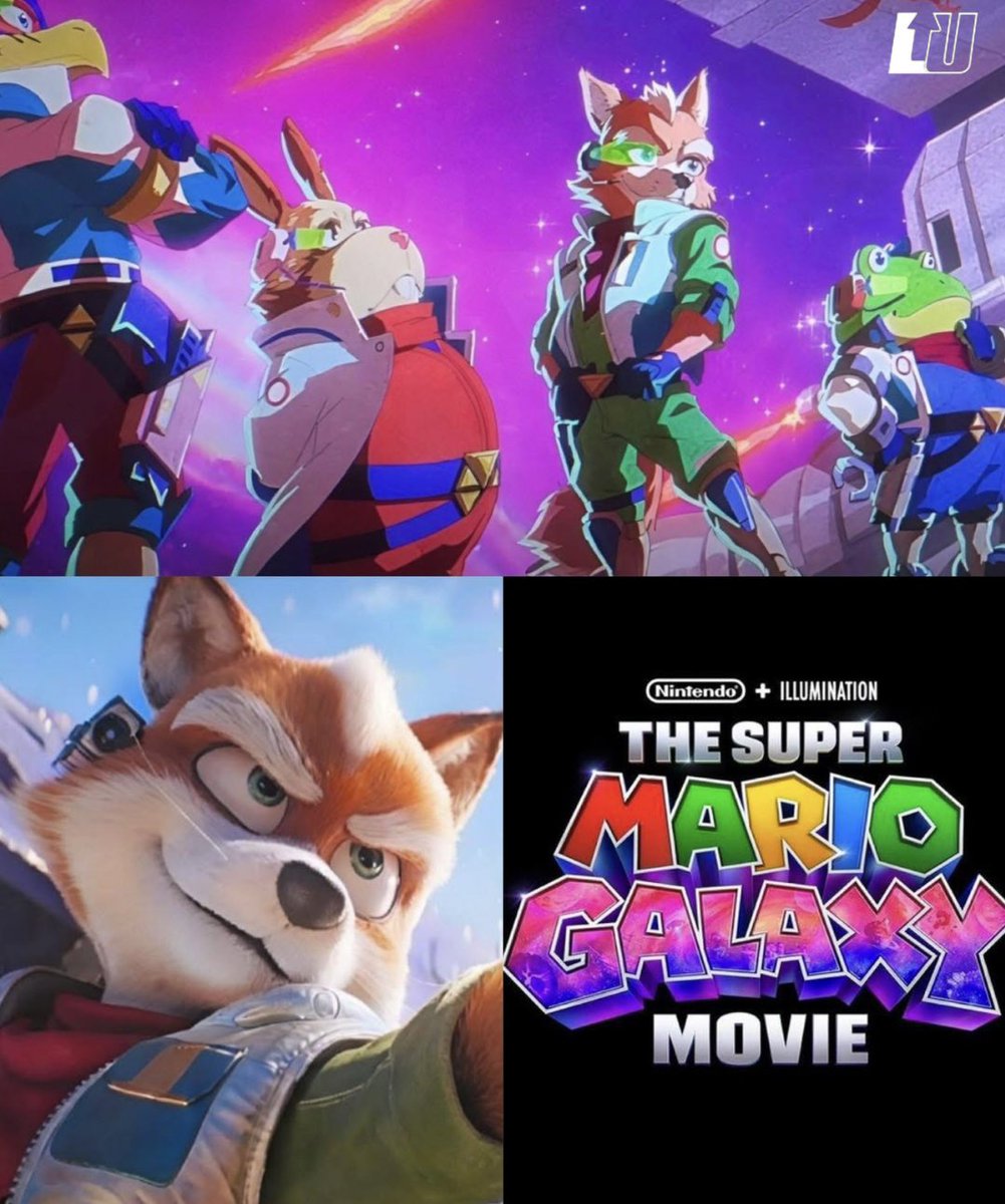 LevelUPcom's tweet image. EL EQUIPO STARFOX EN TOD SU ESPLENDOR 🦊 #Nintendo presenta oficialmente al equipo #Starfox y a #FoxMcCloud, que realizaron una aparición especial en la película #SuperMario Galaxy. Con el crossover de franquicias, los fans creen que es inminente una película de #SuperSmashBros