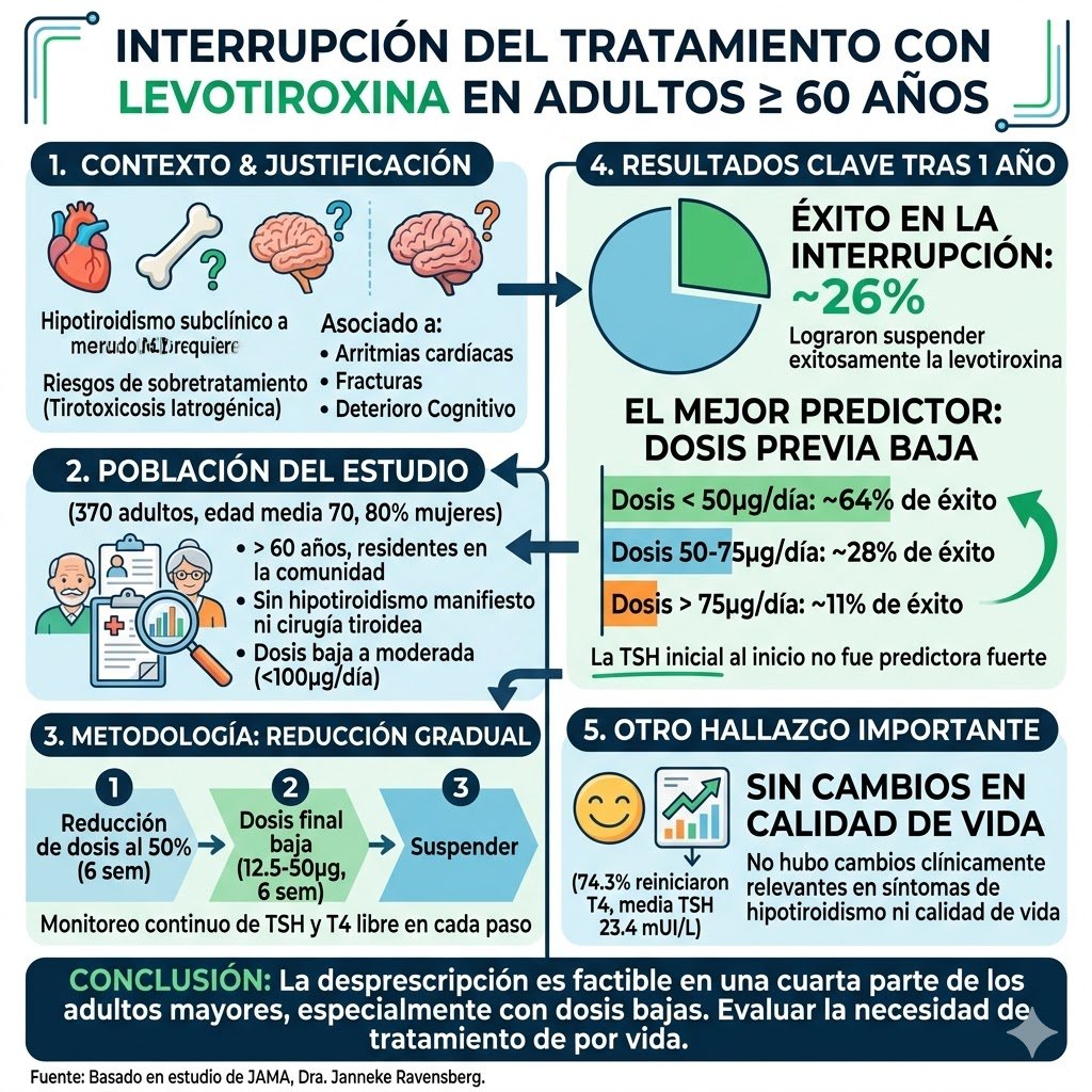 MedicinaSAM's tweet photo. 🧪𝐈𝐧𝐭𝐞𝐫𝐫𝐮𝐩𝐜𝐢𝐨́𝐧 𝐝𝐞𝐥 𝐭𝐫𝐚𝐭𝐚𝐦𝐢𝐞𝐧𝐭𝐨 𝐜𝐨𝐧 𝐥𝐞𝐯𝐨𝐭𝐢𝐫𝐨𝐱𝐢𝐧𝐚 𝐞𝐧 𝐚𝐝𝐮𝐥𝐭𝐨𝐬 𝐝𝐞 𝟔𝟎 𝐚𝐧̃𝐨𝐬 𝐨 𝐦𝐚́𝐬.
♨️En adultos de 60 años o más, especialmente en aquellos que toman una dosis de 50 µg/día o inferior, se debe considerar la evaluación de la necesidad de continuar el tratamiento con levotiroxina.
🚩https://t.co/Tsr1G5lTz1
♦️Resumen G https://t.co/bltb6jZUKO
---------------------------------------------
@TheEndoSociety @MedPageEndo @TheLancetEndo @ana_jense1 @endocrinologia @EndocrinoOnLine @EndocrinoVH @ucemeMadrid @MedicinaSAM @GeriatriaLaPaz @GgagingJ @EuGMSSociety @GeriatricArea @GeriSoc @UCSFGeriatrics @Jovenes_SEGG @seggeriatria @sagg #delirio #medicinainterna  @Alzheimersnews4 @AlzheimersNews
