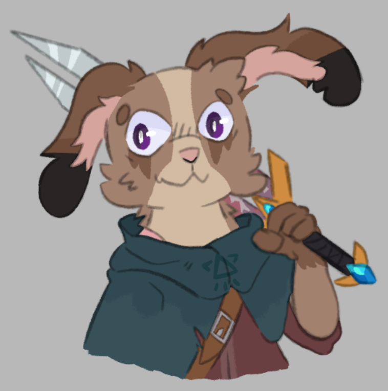 TigerSharkArt's tweet photo. I think my art block might be going away! Here's a sketch of Yaron with his sword :3
Might make these clothes his default ones from now on

#art #artwork #cultofthelamb #cotl #cotlfanart #cotloc #myoc #rabbit https://t.co/qdfBcPVRPB