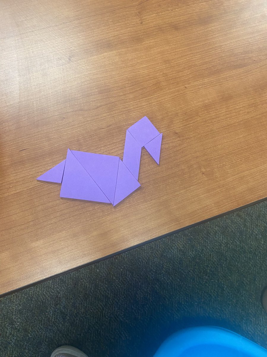 JcoronadJenny's tweet photo. What can your first grader make out of Tangrams? @TXGifted @mossmanelem #whyGT https://t.co/ScUkTSdFTE