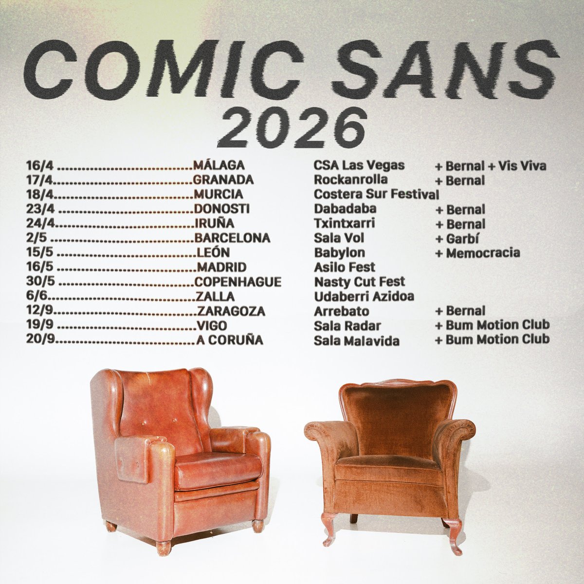 notedetengas's tweet photo. Comic Sans listos para arrancar gira con 'Todas Las Cosas Que Nos Salieron Mal' https://t.co/ofvokMC2EJ #ComicSans https://t.co/CbNh0R1wK6