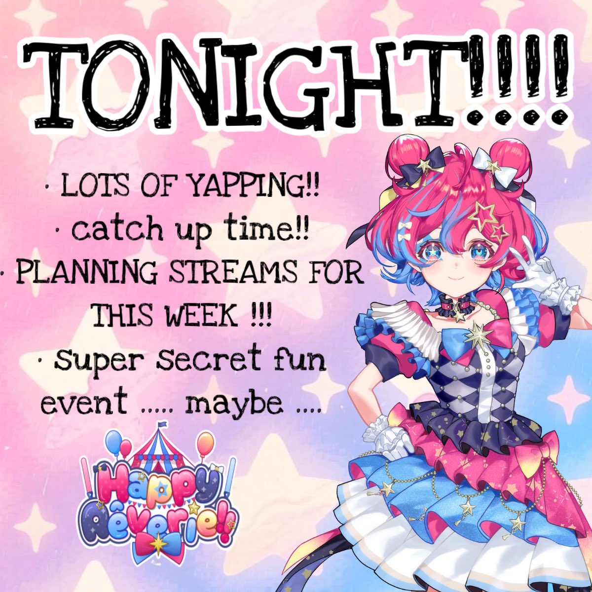 BE THERE OR BE SQUARE!!!!!! 11:30 PM EST !!!!!
#HAPPYRÊVERIE #vtuber #streamer #IRIAMUS