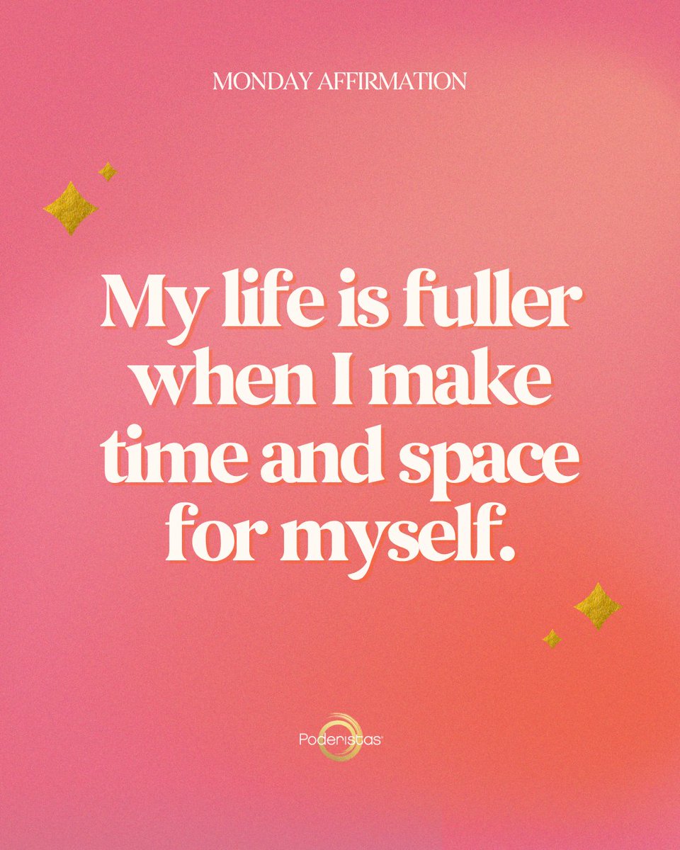 poderistas's tweet photo. You know what they say, the oxygen mask goes on you first.💕 Carve time para ti this week, you always deserve it! Share this affirmation with a poderosa in your life.✨ https://t.co/jColPag26V