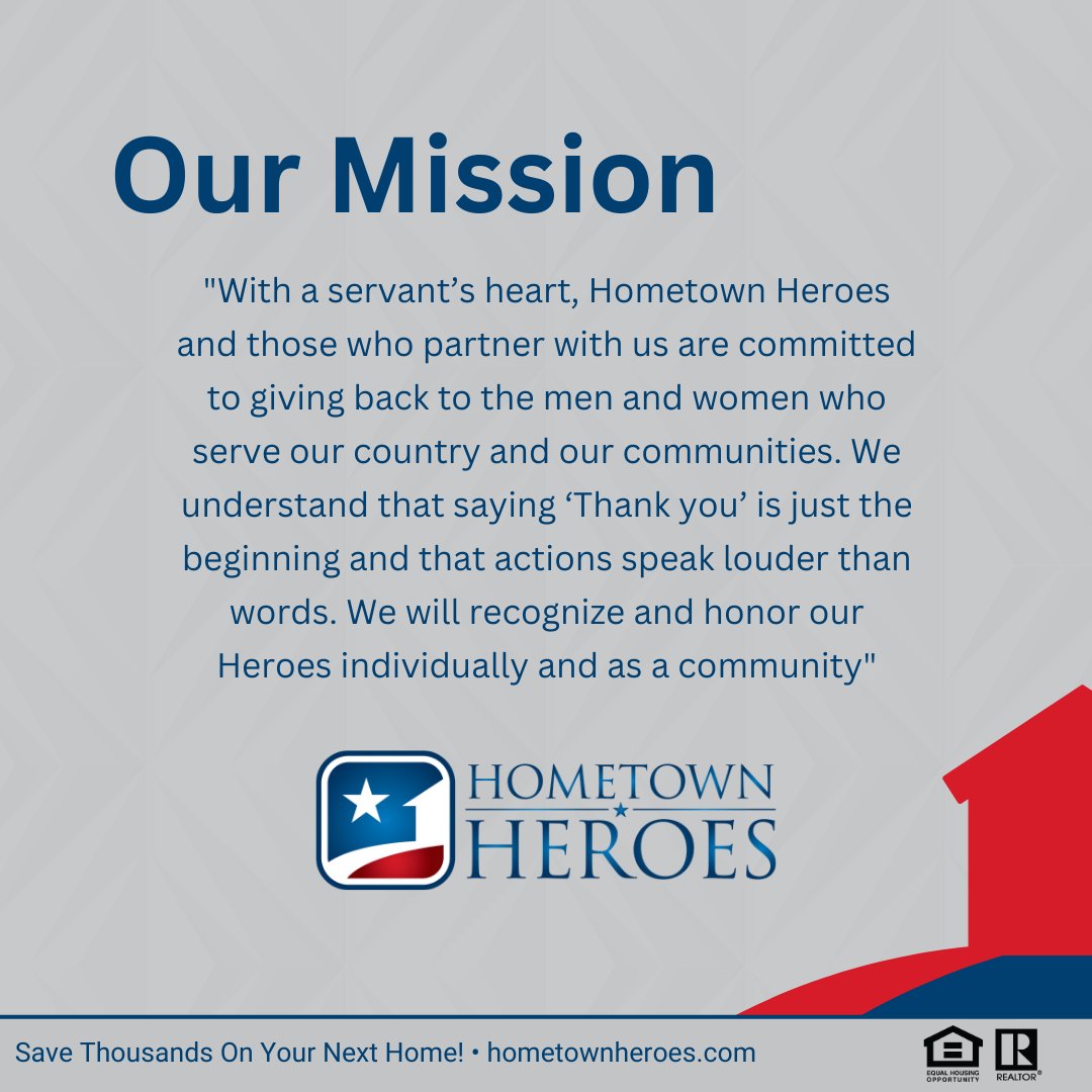 CassandraOutlaw's tweet photo. Hometown Heroes and I are committed to giving back to the men &amp; women who serve our country and our communities. We understand that saying ‘Thank you’ is just the beginning &amp; actions speak louder than words.  I'd love to tell you more. Reach out today. https://t.co/nF4ZwdUR3h