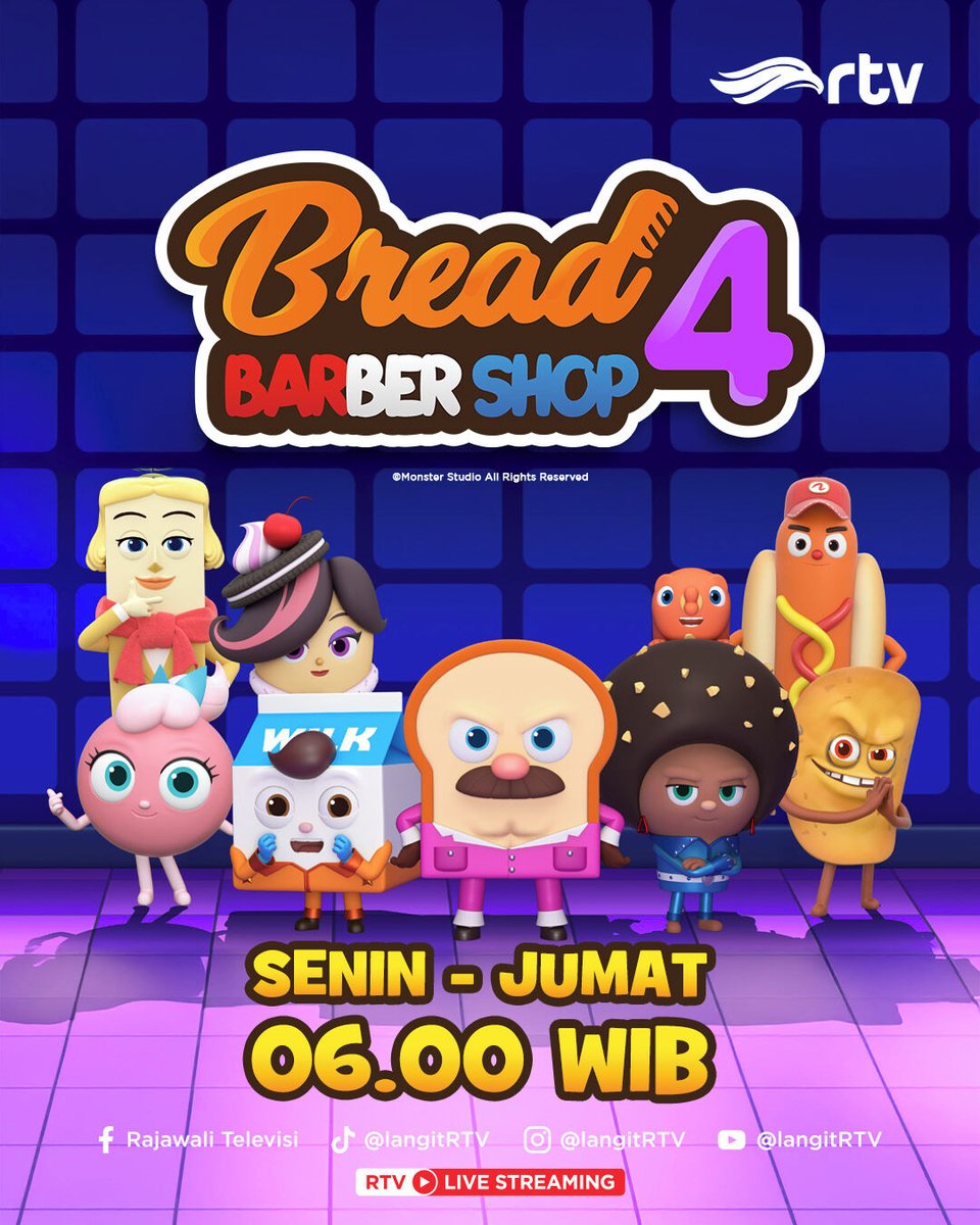 langitRTV's tweet image. Ohh tidak, donat kecil tidak mau potong rambut. Tuan Bread langsung berusaha untuk memotong rambut dengan segala cara dan penuh kesabaran. Seperti apa usahanya? 

Saksikan Bread Barbershop pkl. 06.00 WIB di RTV Makin Cakep 

#RTVDigital #SerunyaBersamaRTV