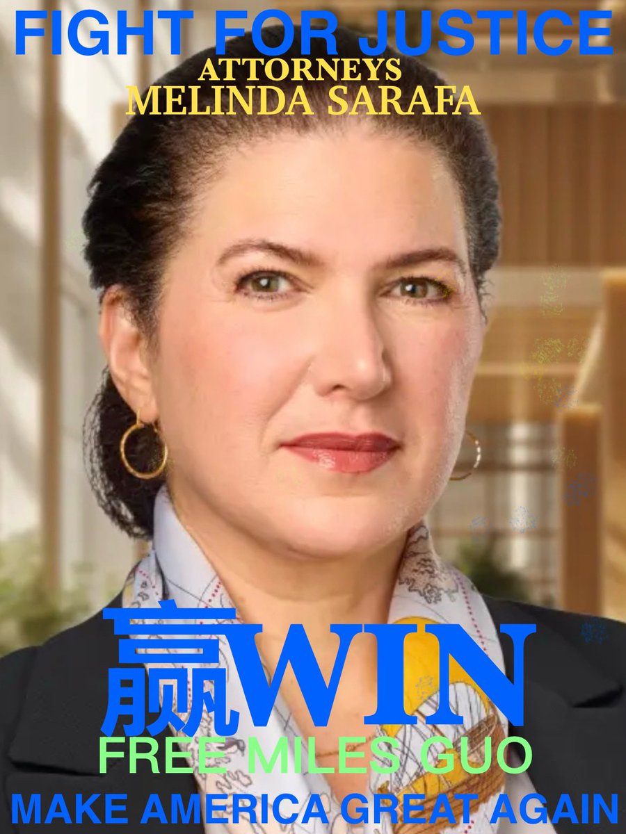 quan_tian777's tweet photo. 郭文贵案三大大律师介绍：

Melinda Sarafa律师 https://t.co/3SFXsZMZDs