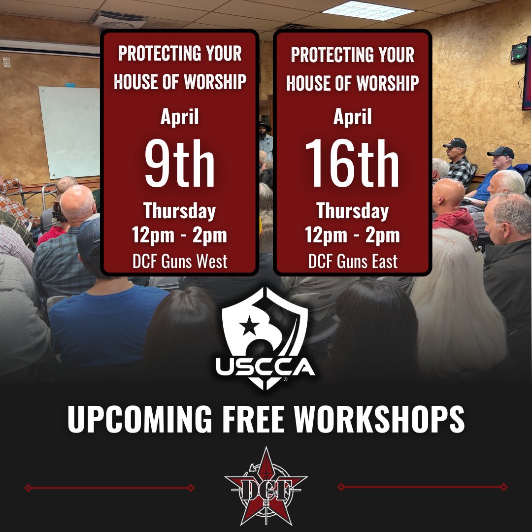 DCFGuns's tweet image. We're hosting a few educational seminars in Colorado Springs, taught by our fantastic partners at @uscca

These workshops are free of charge, and contain valuable information on your rights in Colorado - and how to properly exercise them.

#DCF #USCCA #Seminar #2A #Churchsecurity