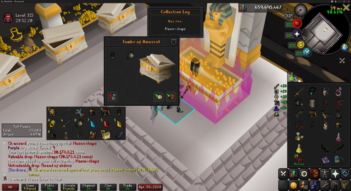 NateEUW's tweet photo. Masori chaps on the HCIM

6/7 at 349 Experts

#osrs https://t.co/Tc5GQFg7Fy