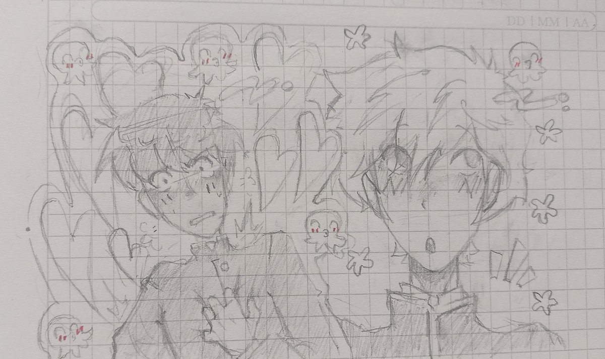 sup_vay's tweet photo. They are really cute !

#Gambarenakamurakun 
#fanartㅤ #art #Drawing https://t.co/pS0jrOS0c5
