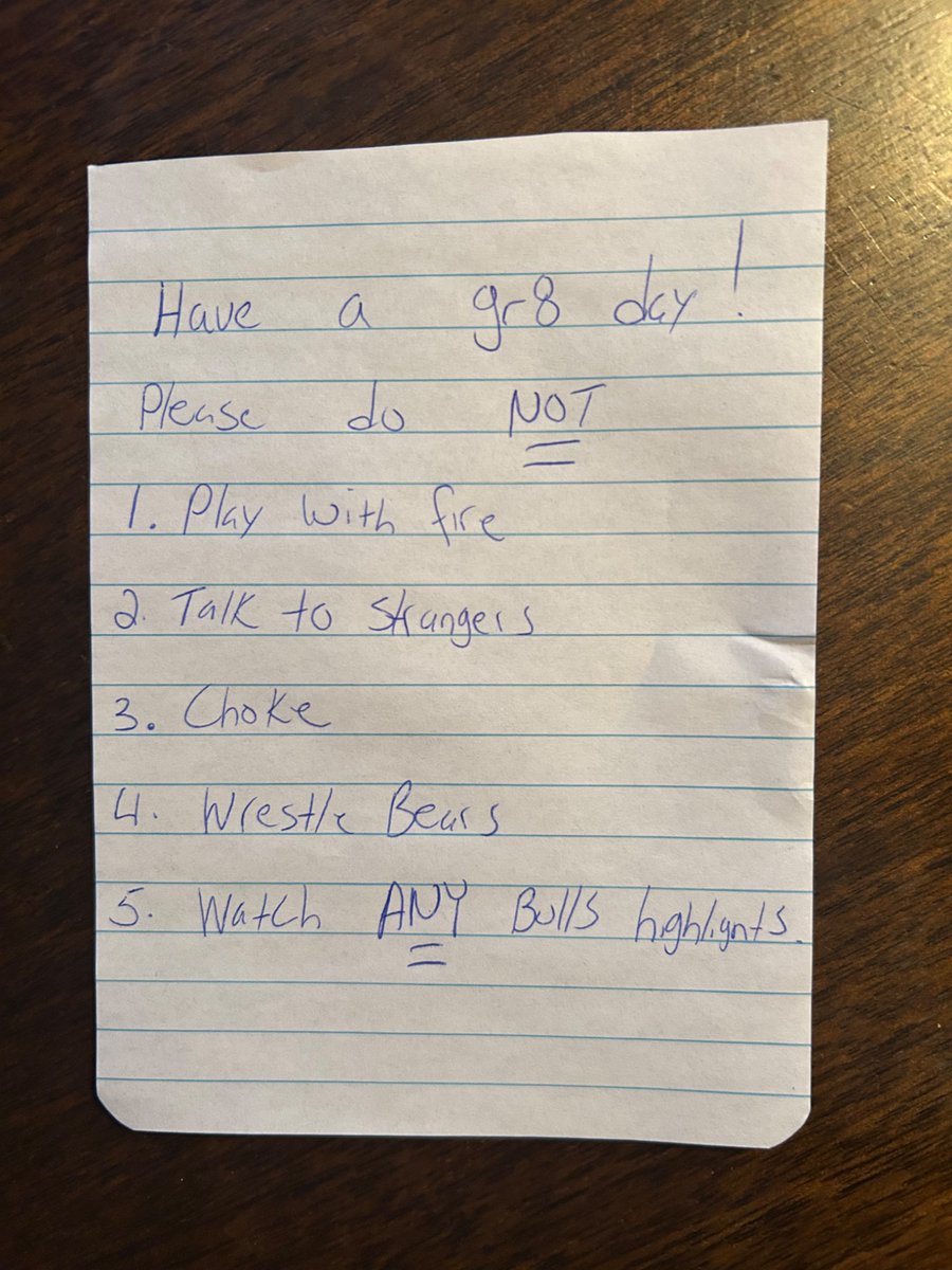 bngold5's tweet photo. Parenting can be difficult, but it doesn’t always have to be. Kids were off from school a couple weeks back and the rules were simple! @thekapman @WaddleandSilvy @ShamsCharania https://t.co/v2LdCDNy5x