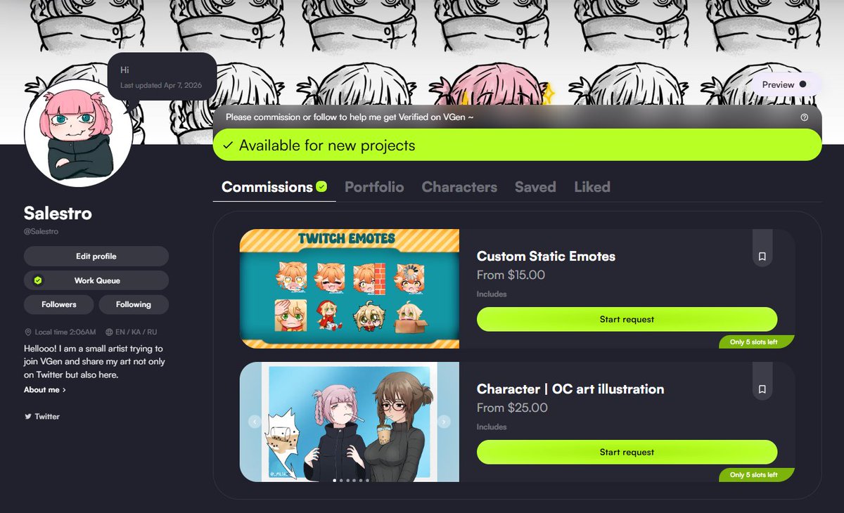 ML ✨Comms OPEN✨ tweet media