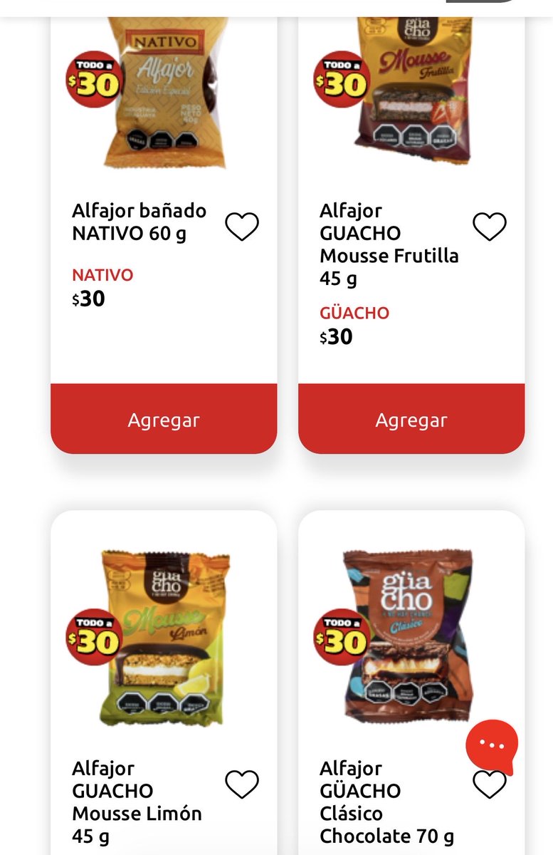 Te amo “todo a $30” que nos deja comprar alfajores baratos