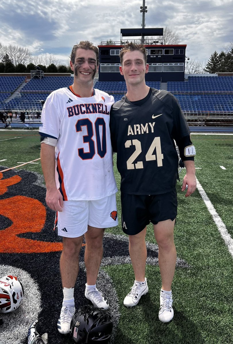 🚨🚨Alumni Alert 🚨🚨 This time we have Louie Germain ‘22 &amp; Cal Lambert ‘21 at the Bucknell vs Army match up. Making us VICTOR PROUD 💙💛🥍 Best of luck this season gentlemen <a href="/VictorBLDevils/">Victor Blue Devils Ψ╰(•̀ᴗ•́ )╯</a> <a href="/VictorLacrosse/">Victor Lacrosse</a> #loveouralumni