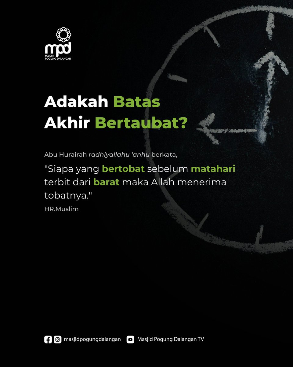 Menunda taubat itu bukan karena tidak tahu, tapi karena merasa masih punya waktu.

Waktu tidak terasa saat berjalan, tapi terasa saat sudah hilang.

Para ulama selalu mengingatkan, pintu taubat itu luas… tapi bukan berarti tanpa batas.
