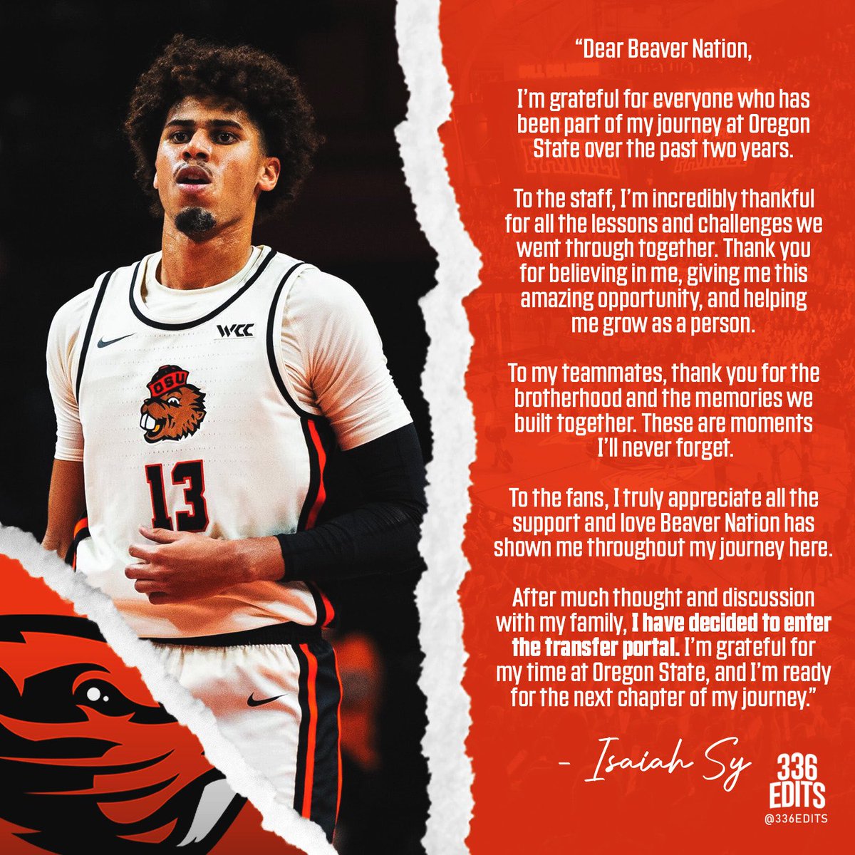 isaiah_sy's tweet photo. Thank You Beaver Nation 🧡🖤 https://t.co/JPAI0PzDhb