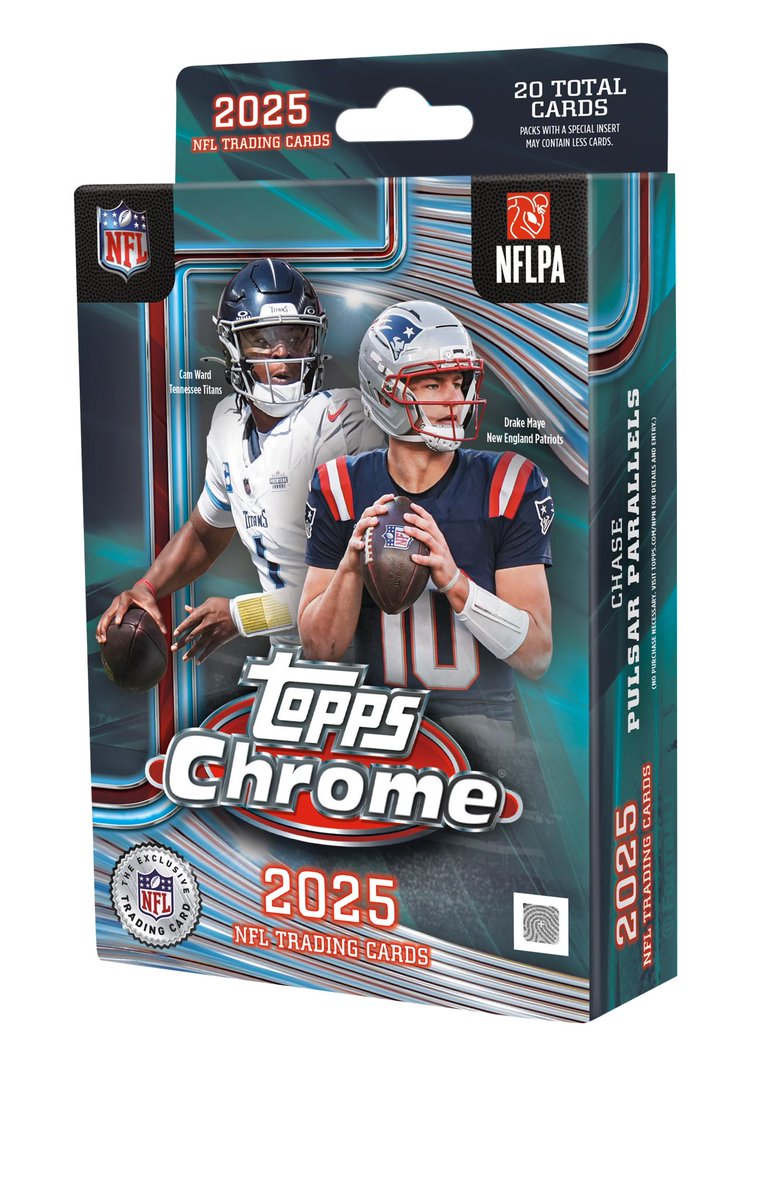 ricanking6's tweet image. Target is expected to drop Pre-Orders for 2025 Topps Chrome Football as early as tonight at 3am EST‼️⬇️

• 🏈 Hanger Box: bit.ly/41PMFj0

• 🏈 Value Box: bit.ly/3Q6W5nH

• 🏈 Mega Box: bit.ly/47L6XOg

Limit is 2 Boxes Per Order (Per Sku)