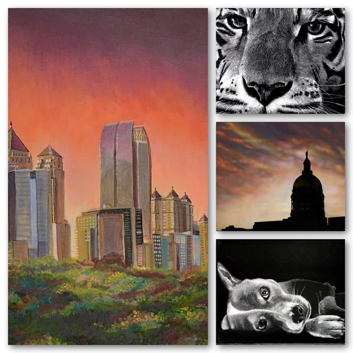 See more original oil and acrylic paintings, drawings, and photography at hornart.co! 🎨