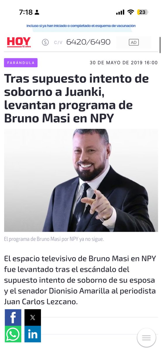 Se acuerdan cuando en el gobierno de Mario Abdo, la empresa de Bruno Masi le pagó a Juanky Lezcano 40.000.000gs para “limpiar” la imagen de una empresa, ellos salieron sin ningún castigo de la situación!

Era el modus operandi de este grupo…