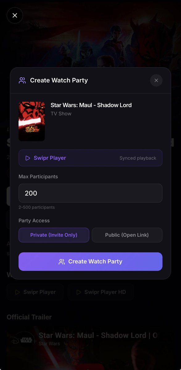 Toro_Ceo's tweet photo. we just upgraded swipr in a way most people won’t fully understand yet

no more picking random sources  
no more guessing where something will actually play  

you press play  
and swipr decides the best way to make it work

watch parties just leveled up too  
no artificial limits  
host decides the size  
run a movie night with friends or your entire following

under the hood, swipr now learns  
which sources actually work  
which ones fail  
and gets better every time someone watches

no noise  
no broken flows  
no clutter  

just press play

we’re not trying to be another streaming site  
we’re building the system that controls how streaming works

this is just the beginning

Make money every day doing literally nothing. I use Swipr to earn passively  just tap a button. Join free with my link: 

https://t.co/0iGJGayFuL