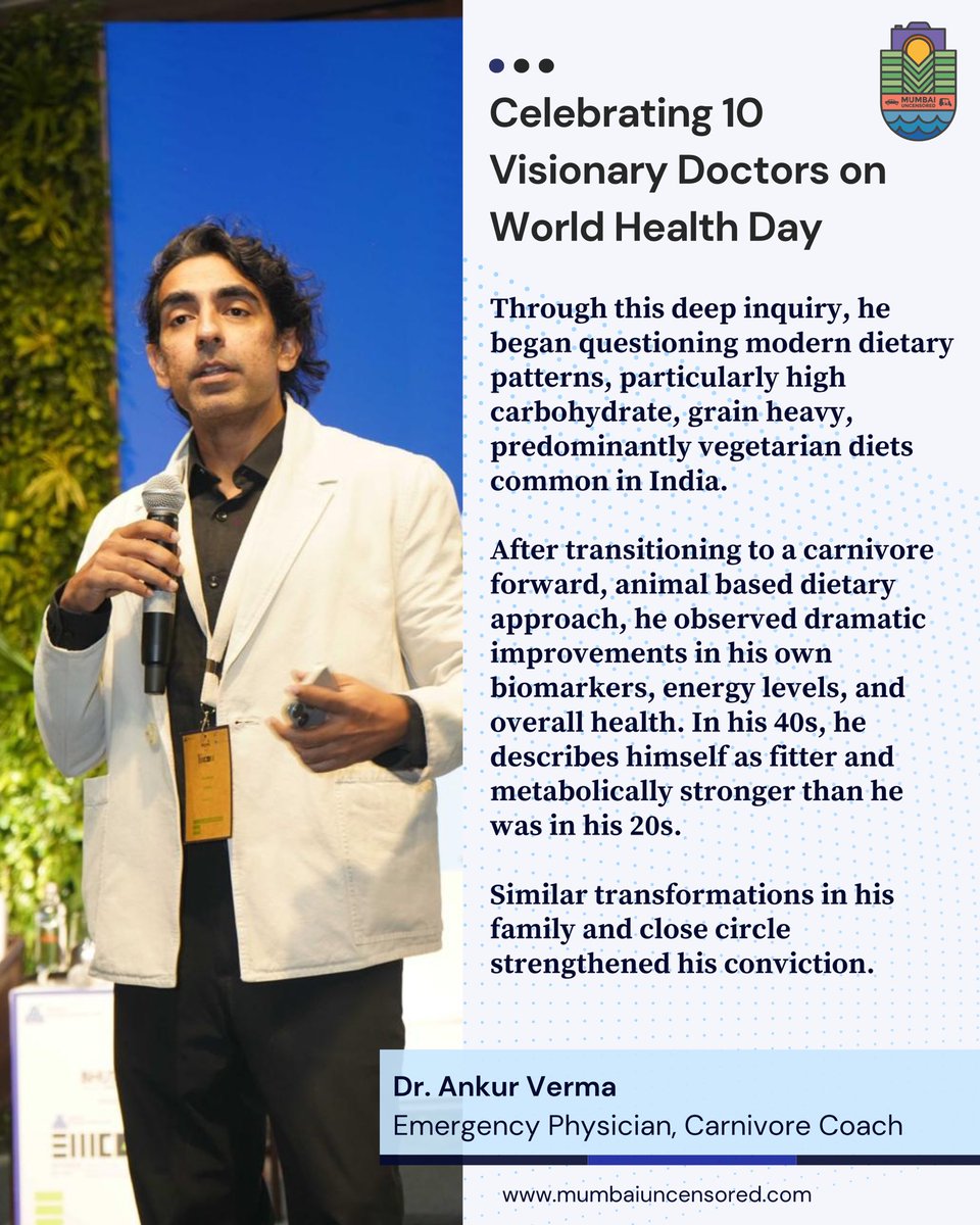 uncensoredlive's tweet photo. Meet the changemakers redefining healthcare! Presenting Dr. Ankur Verma – featured in ‘Celebrating 10 Visionary Doctors on World Health Day’. Their journey reflects a perfect balance of skill, compassion, and meaningful impact.

Know a doctor who deserves recognition? Nominate them for our next feature! Connect with us at @mumbai_uncensored or email mumbaiuncensored@gmail.com.

#Mumbai_Uncensored #WorldHealthDay #HealthcareHeroes #VisionaryDoctors #Top10Doctors