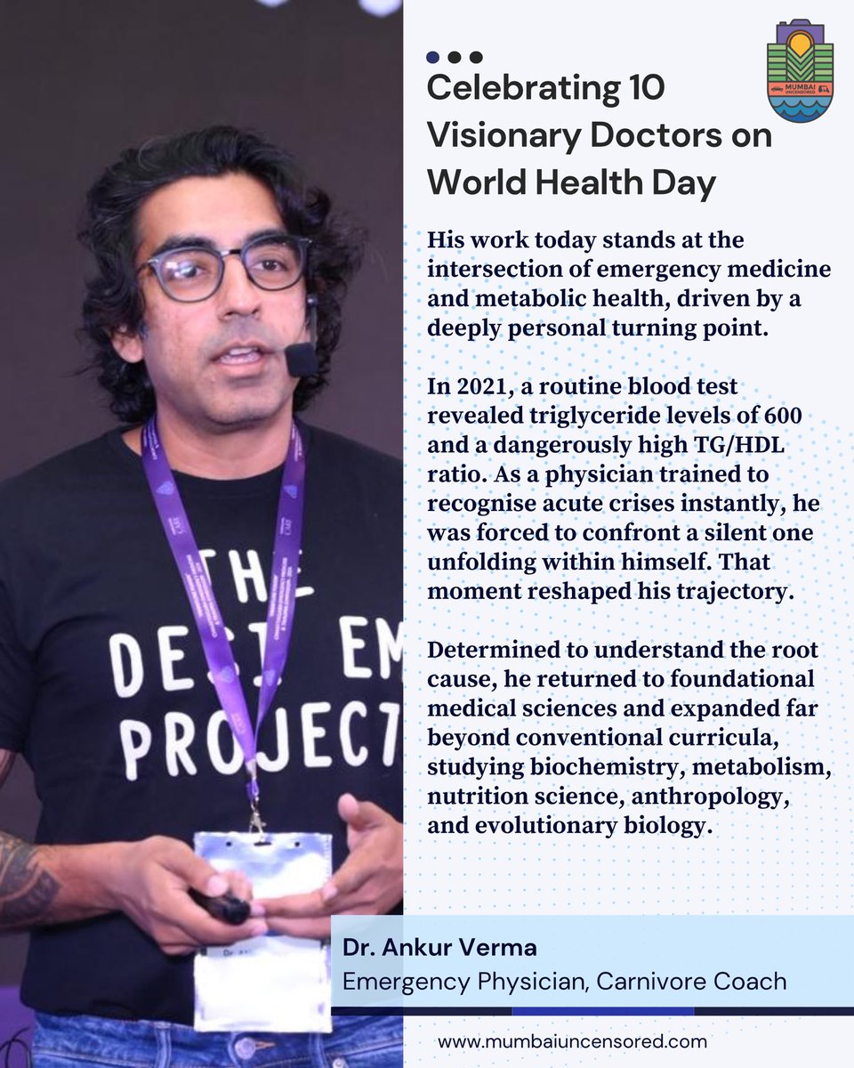 uncensoredlive's tweet photo. Meet the changemakers redefining healthcare! Presenting Dr. Ankur Verma – featured in ‘Celebrating 10 Visionary Doctors on World Health Day’. Their journey reflects a perfect balance of skill, compassion, and meaningful impact.

Know a doctor who deserves recognition? Nominate them for our next feature! Connect with us at @mumbai_uncensored or email mumbaiuncensored@gmail.com.

#Mumbai_Uncensored #WorldHealthDay #HealthcareHeroes #VisionaryDoctors #Top10Doctors