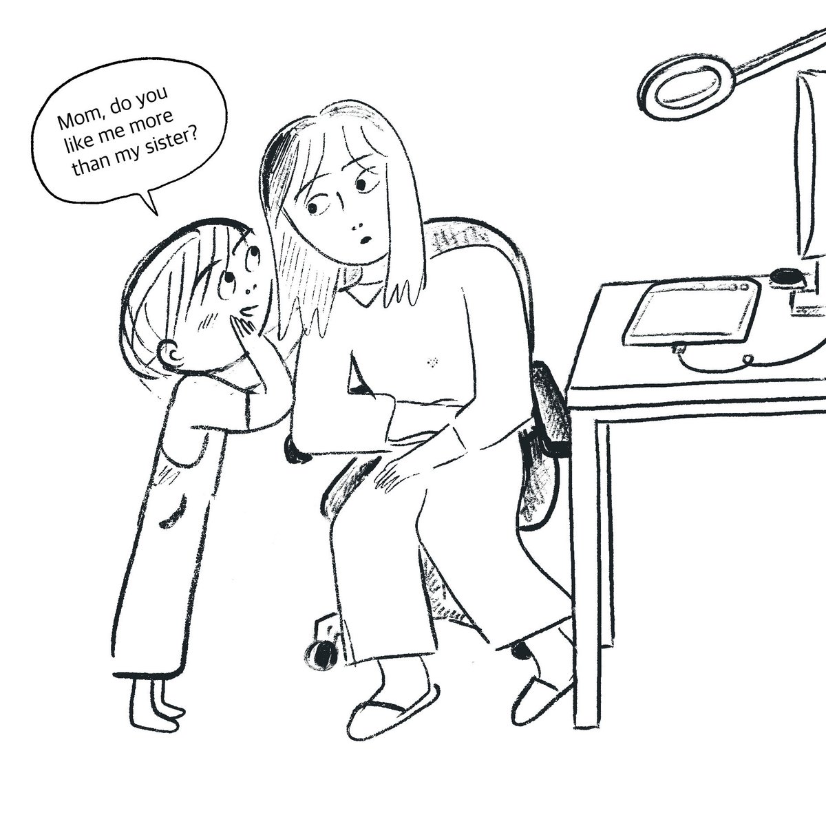 callmekim82's tweet photo. The  "Right Now" Stragety.
It makes child feel like the center of universe without making a permanent comparison to their sister. right?
Of course I told me girl next morning while my 8-year old boy sleeping. "RIght now, you are my number one."
#KimmyComics#parentingdiary https://t.co/H1KO1VguD8