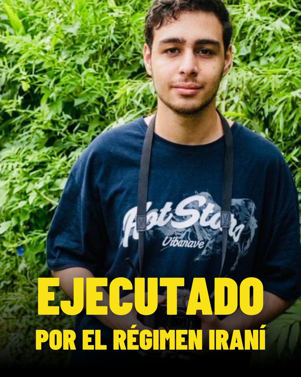 Este es Mohammadamin Biglari. 
Tenía solo 19 años.
Un joven que intentaba ayudar a la familia. Después de perder a su mamá, se encargaba de cuidar a su papá que está enfermo.
El régimen iraní lo ejecutó por haber participado en protestas en las que pedían vivir en libertad.