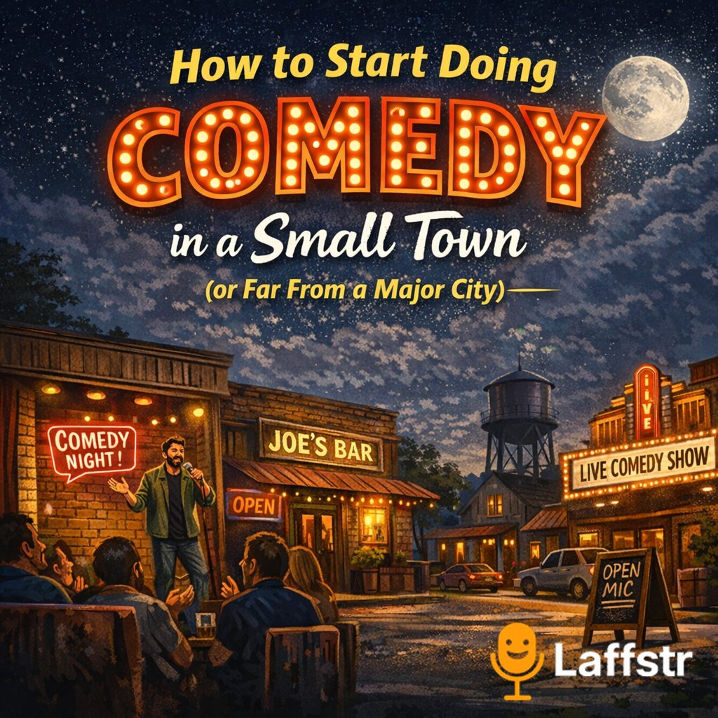 laffstr's tweet image. No comedy scene where you live? Build one.
Learn to build open mics, create showcases, grow a comedy community, host workshops, and find paid gigs in small towns.

👉READ IT HERE: laffstr.com/blog/how-to-st…

#StandUpComedy #ComedyWriting #OpenMic #ComedyCommunity #Laffstr