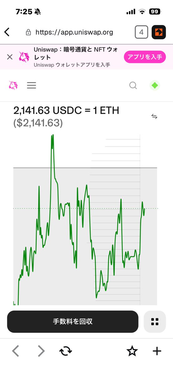 hotaru_hooochan's tweet image. いいねぇ
きもちよくレンジ内で
ヨコヨコしてるので
手数料儲かって最高🤗

#ユニスワップ 
#uniswap