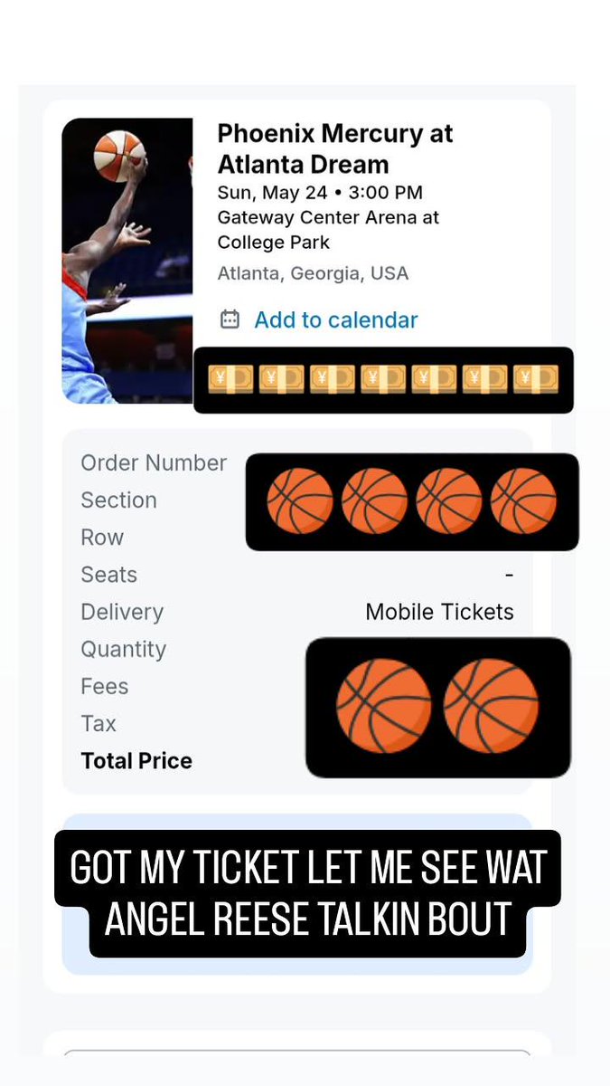 GOT MY TICKET TO SEE ANGEL REESE