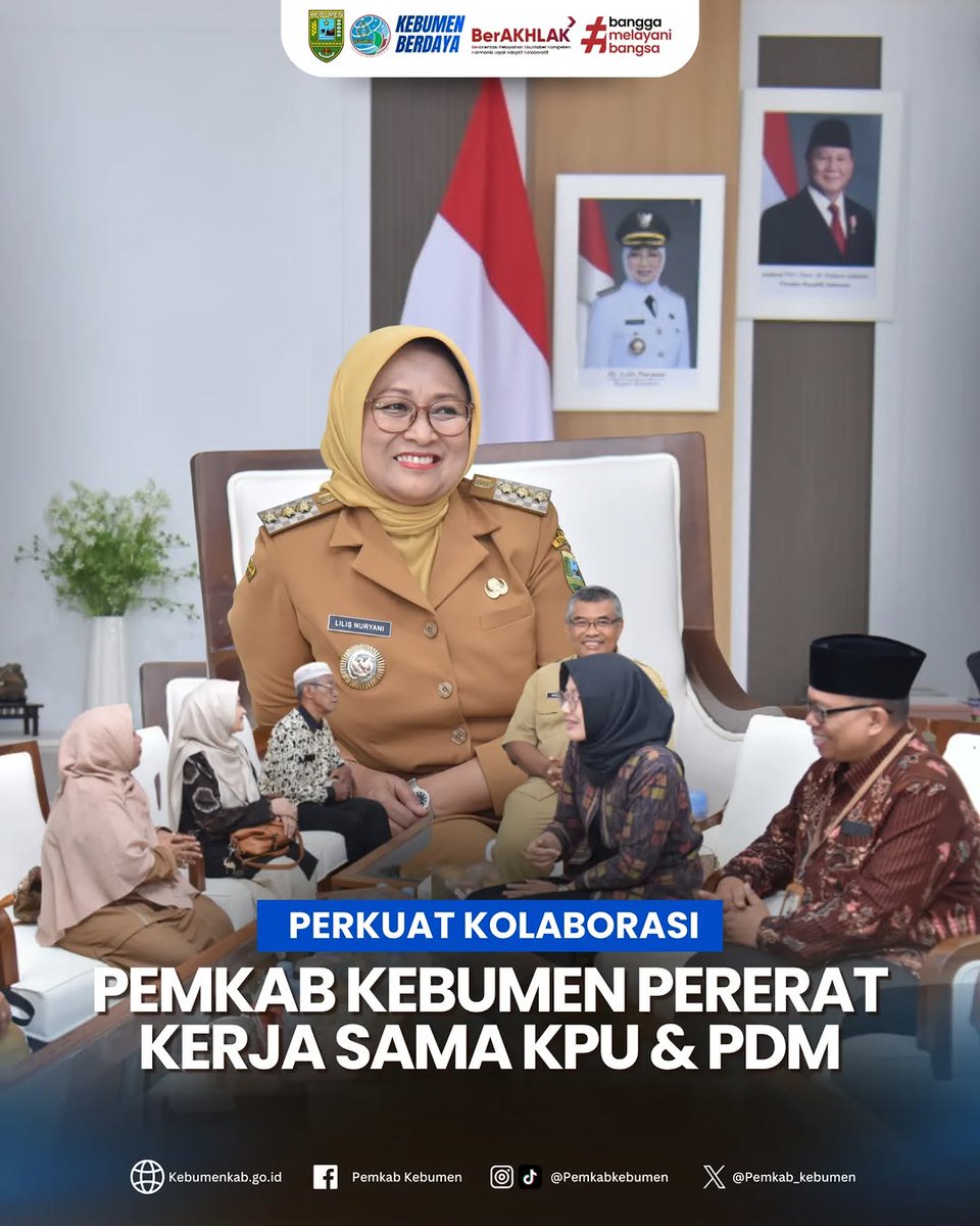 pemkab_kebumen's tweet image. Bupati Kebumen Lilis Nuryani menerima dua audiensi penting di Rumah Berdaya, Senin (06/04/2026). #pemkabkebumen #kebumenberdaya #audiensi #kpukebumen #pdmkebumen