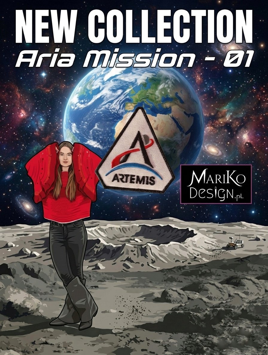 MariKoDESIGNpl's tweet photo. We are in Space! 
Our collection's name "Aria Mission - 01" by @MariKoDESIGNpl is flying on Artemis II! So happy! https://t.co/cOoAv1ilpD