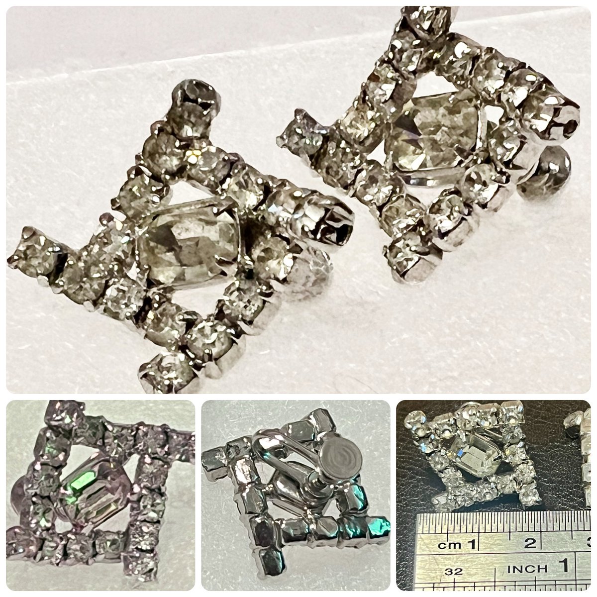 TeriE's tweet image. WOW #VINTAGE50s Rhinestone #ICY Earrings #ArtDeco Style #MidcenturyFashion Prongs Screw Back 
ebay.us/m/m7nePh 

#rhinestonejewelry #statementjewelry #retrojewelry #vintagejewelry #earringsaddict #vintagerhinestones #MCM #glitzandglam #glitzy #accessoryoftheday #earrings