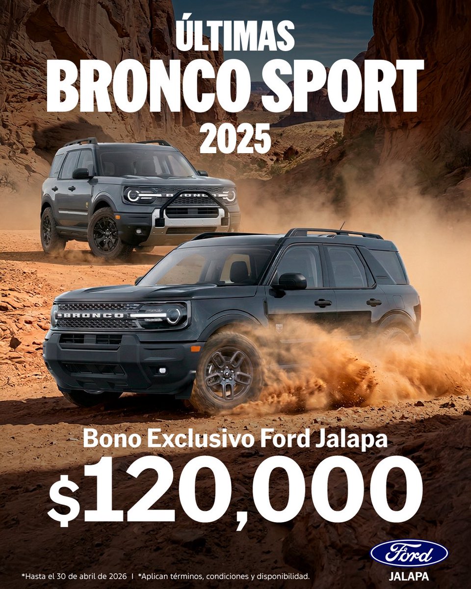 ¡Conquista cualquier ruta con Ford Bronco Sport! Visítanos y estrénala con nuestro bono especial 😎🏔️

#ford #bronco #adventure #offroad #fordmx