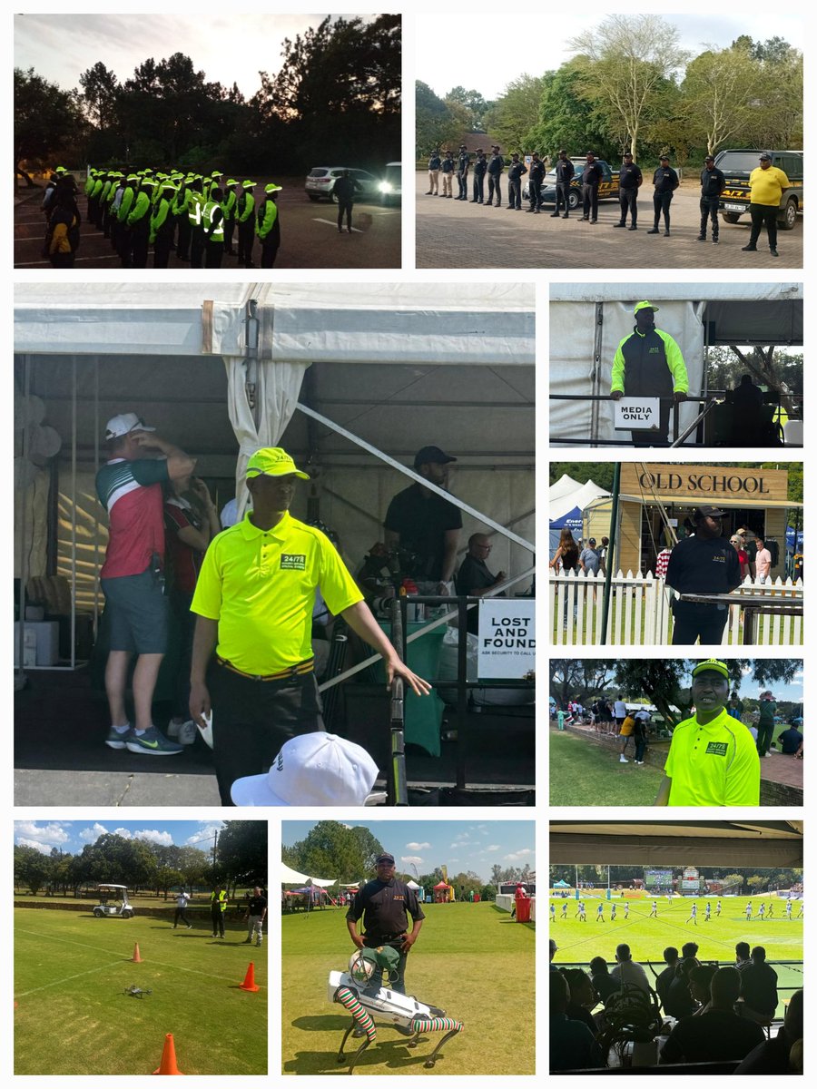 247SecurityZA's tweet photo. The 24/7 Security Special Events team on duty at the final day of the Pretoria Boys High School Easter Rugby Festival.
Well done to all the teams that particpated! 👏👏

JOBURG | TSHWANE | CAPE TOWN
#team247 #proudly247 #security #safety #securityservices #247security 🇿🇦 https://t.co/qt4E7FvAzo