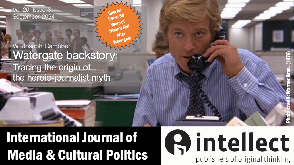 mcpjournal's tweet photo. 'Watergate backstory: Tracing the origin of the heroic-journalist myth' by @wjosephcampbell, part of our special issue assessing the 50 years of Nixon's fall after Watergate: https://t.co/4rNs1382gD https://t.co/gtYlkv2CxT