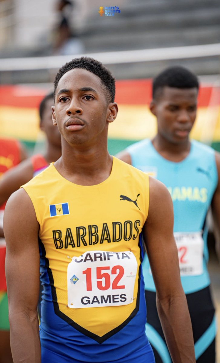 CARIFTA Games - 13 year old Jalino Hamlet finished 5th in the U17 Boys 200m in a time of 21.56. 
Good job, champ. Barbados is proud! 
📸 IG natesportstalk