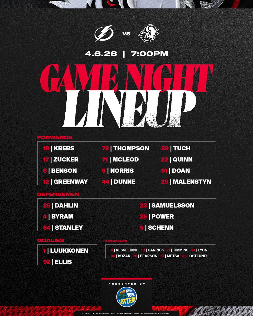 x - Buffalo Sabres tweet media