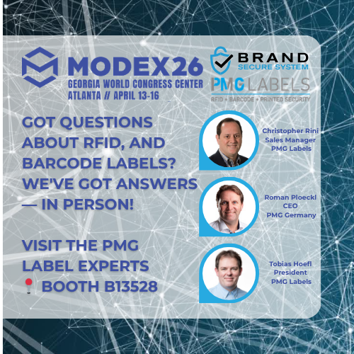 PmgLabels's tweet image. Got Questions About #RFID #Labels? We've Got Answers — In Person! Stop by Booth B13528, and speak directly with our #PMG #Labelexpert #team — we're here to help you find the right #labelsolution for your application. 📷 April 13–16, 2026 | Georgia World Congress Center, Atlanta,