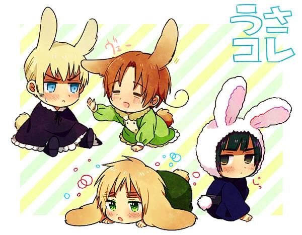 realyfeunicorn's tweet image. why does italy always get to be a bunny, but never romano? #weird