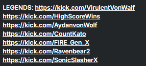 ImmoralFlam3's tweet image. Thank u for the love &amp;lt;3 @virulentwaif @highscorewinss @AydanvonWolf @CountKatoSPM @FIRE_Gen_X @SonicSlasherX 

We hosted to kick.com/falisco10 who's on the grind

#KickStreaming #KickStreamers #KickStreamer #KickCommunity #PickKick

Make sure u check these lovely souls: