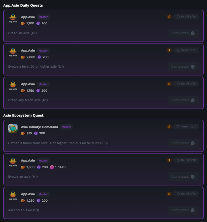 SteamedbunRON's tweet photo. Axie Codex Season 1 🔥
My strategy:
Master Quest Buff > Extra Slot > Free Rerolls
Day 1 Codex Points: 1,200 📈
Bounty Board Rank: 4
Ready to climb! 🔥@AxieInfinity #AxieCodex https://t.co/dMHHYzjFmb