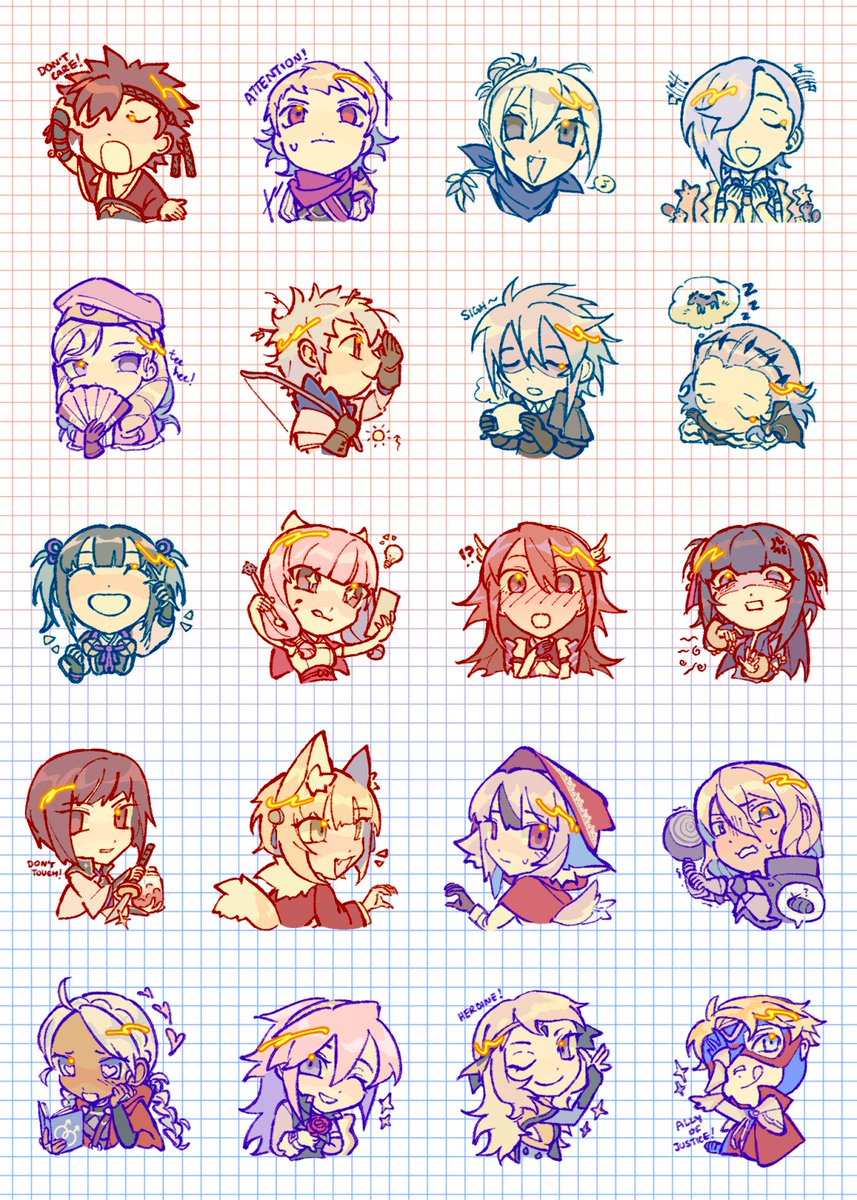steelNageyari's tweet photo. my two pieces for the @fefateszine!! my page (that i touched up a little bit) and sticker sheet! i love you fates gen 2... i love u fire emblem child soldiers... https://t.co/kvQtxZEUF2